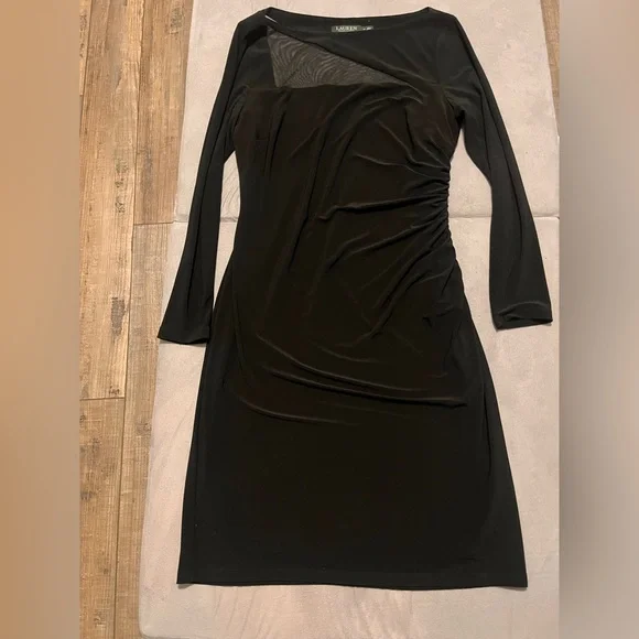 Ralph Lauren Black Long Sleeve Dress - Picture 1 of 4